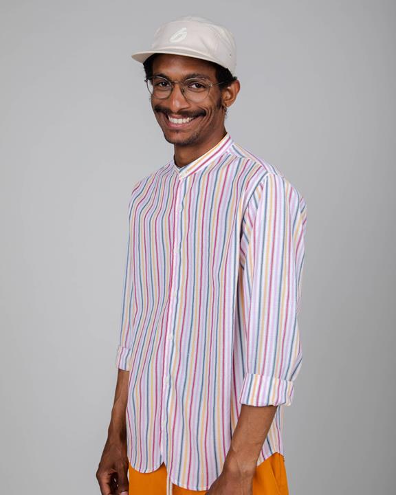 Shirt Regular Mao White & Rainbow 5