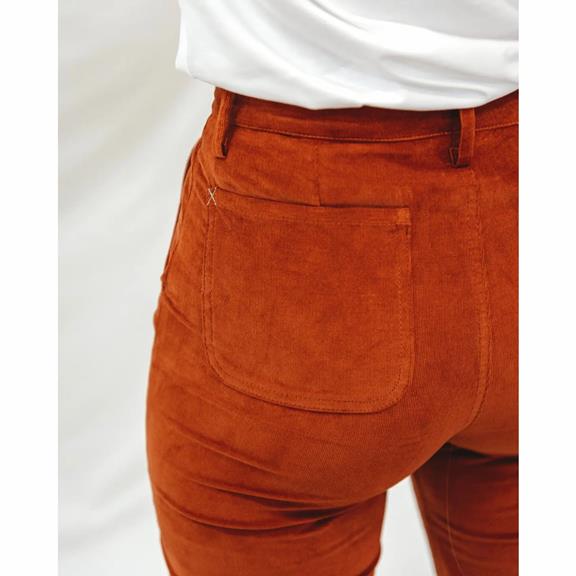 Pants Corduroy Tile Orange 4