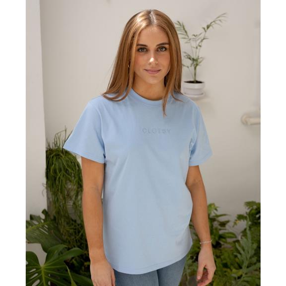 T-Shirt Basic Unisex Blauw 3