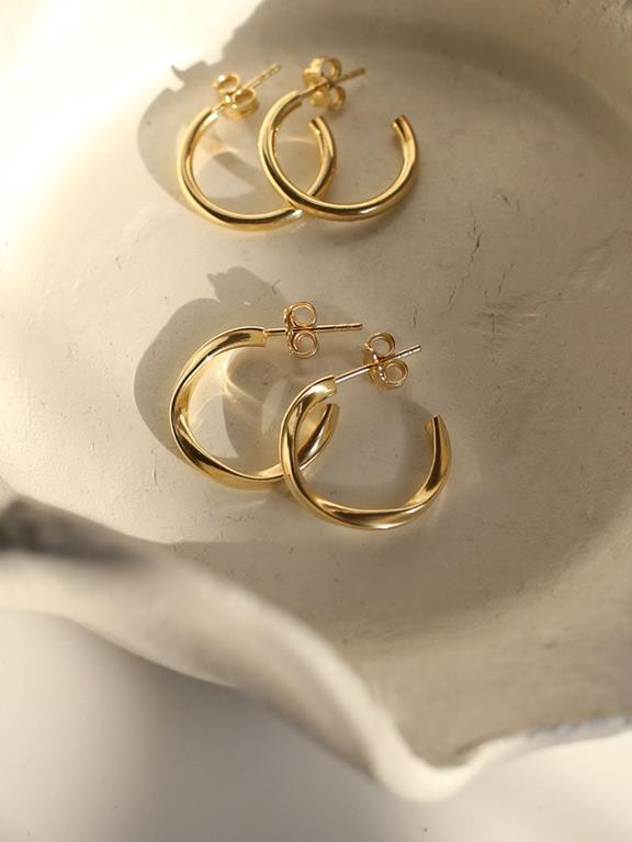 Earrings Twisted Creole Gold 10
