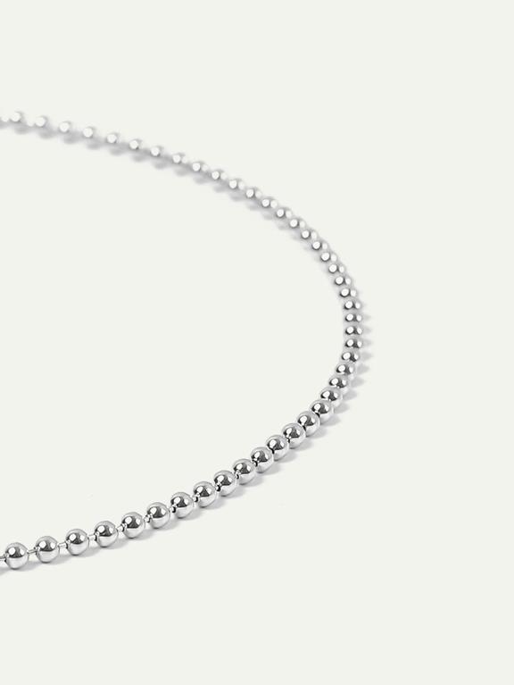 Halsband Kurze Kugelkette Silber 1