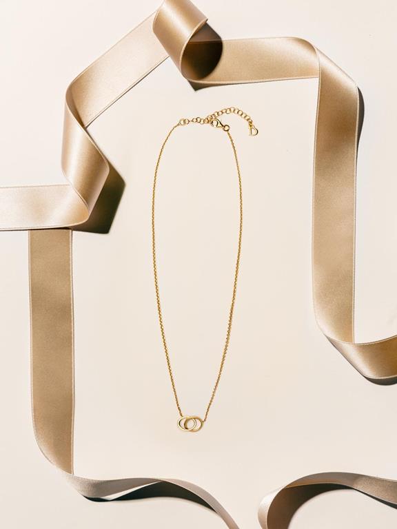 Halskette Doppelring Gold 8
