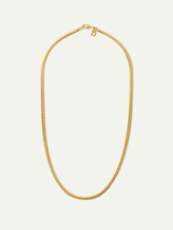 Necklace Elegant Flat Plate Gold 10