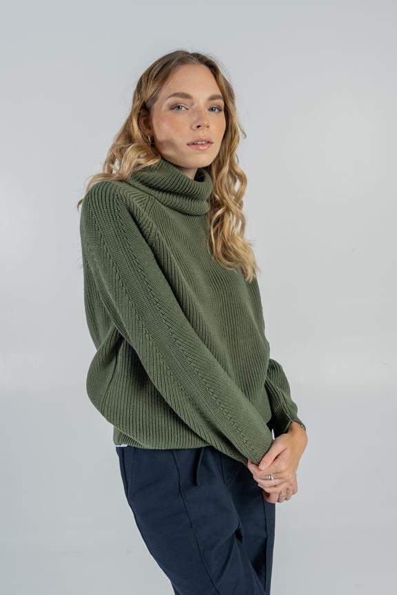 Turtleneck Sweater Thyme Green 3