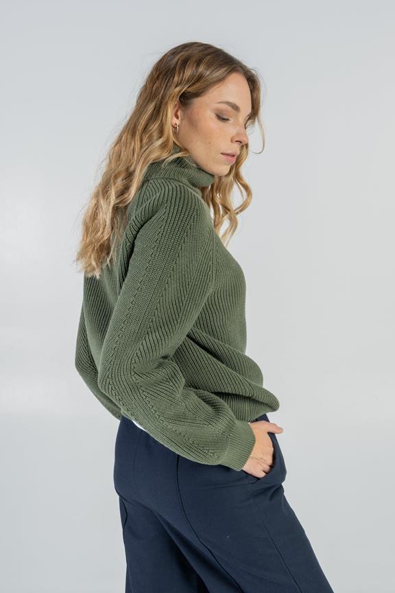 Turtleneck Sweater Thyme Green 5