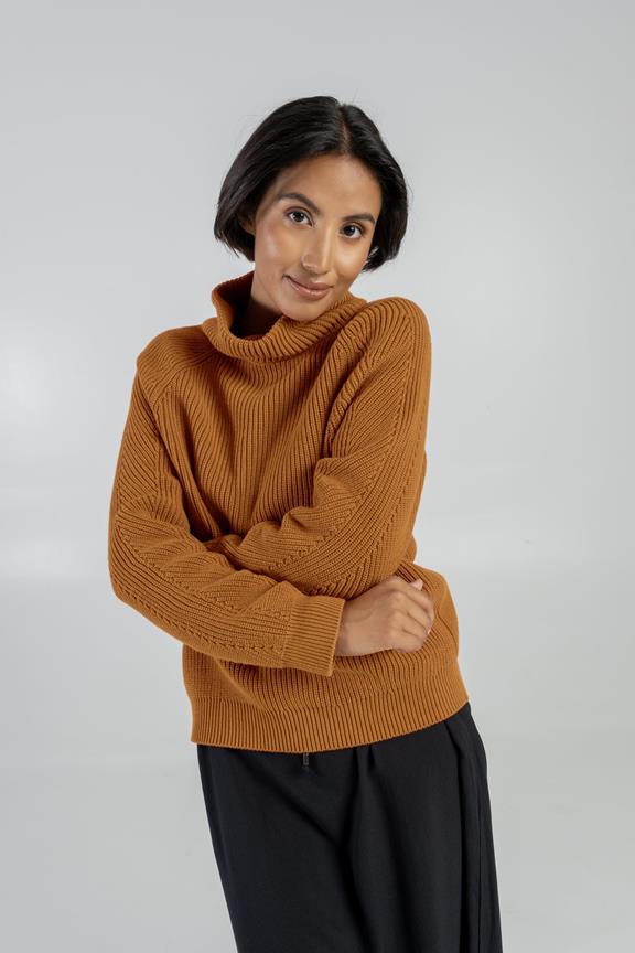 Turtleneck Sweater Dark Amber 2