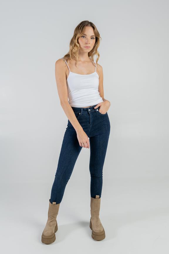 Skinny Jeans Tiefblau 2