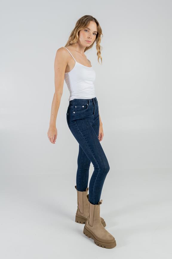 Skinny Jeans Tiefblau 3