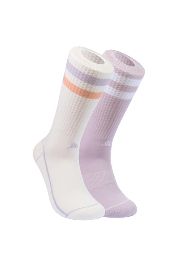 Socks Casual 2 Pack Lilac & White 1