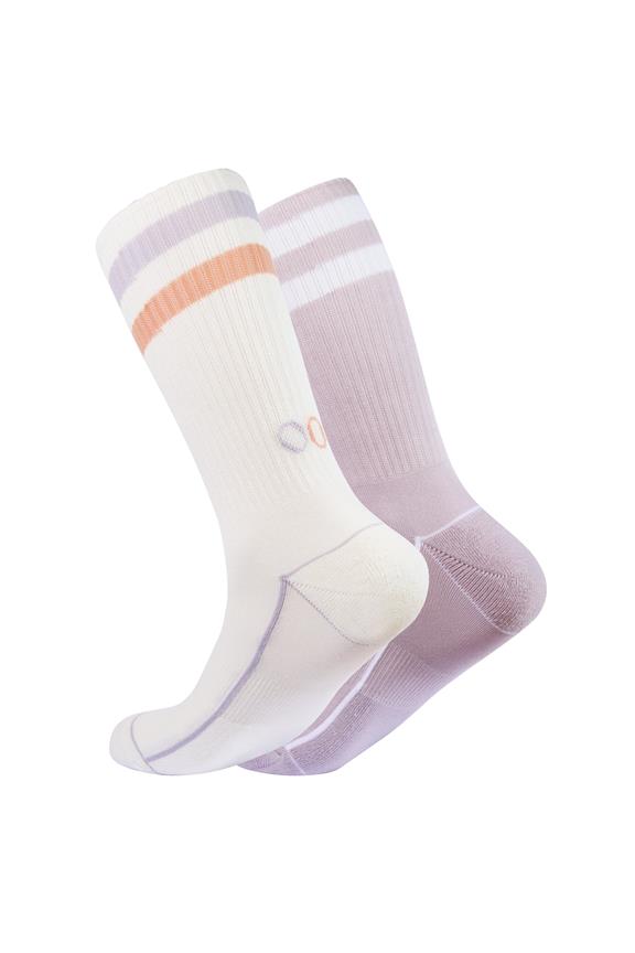 Socks Casual 2 Pack Lilac & White 2