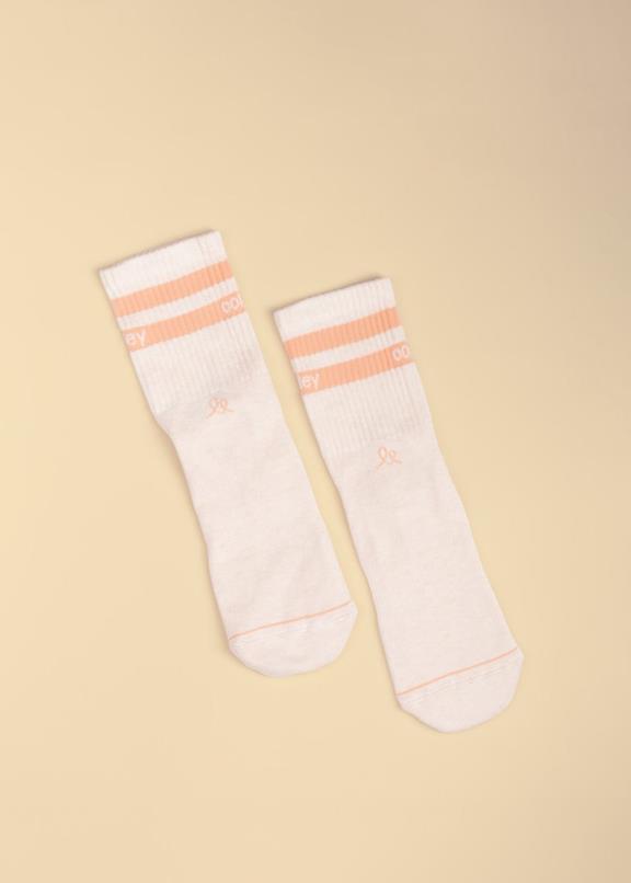 Socks Ivory Peach 2