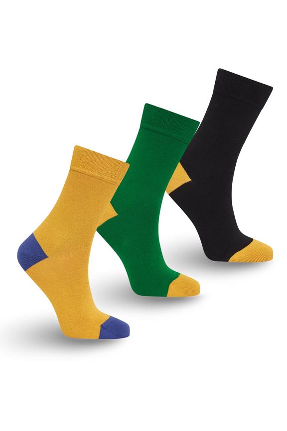 Socks Set 3x Punchy Box Black/Green/Gold 1