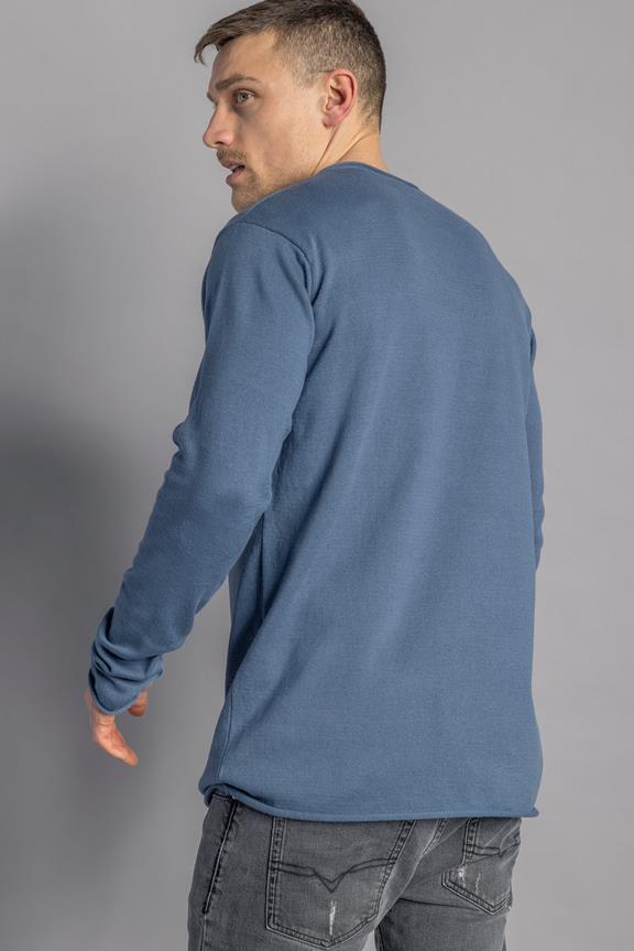 Sweater Strick Longsleeve Steenblauw 3