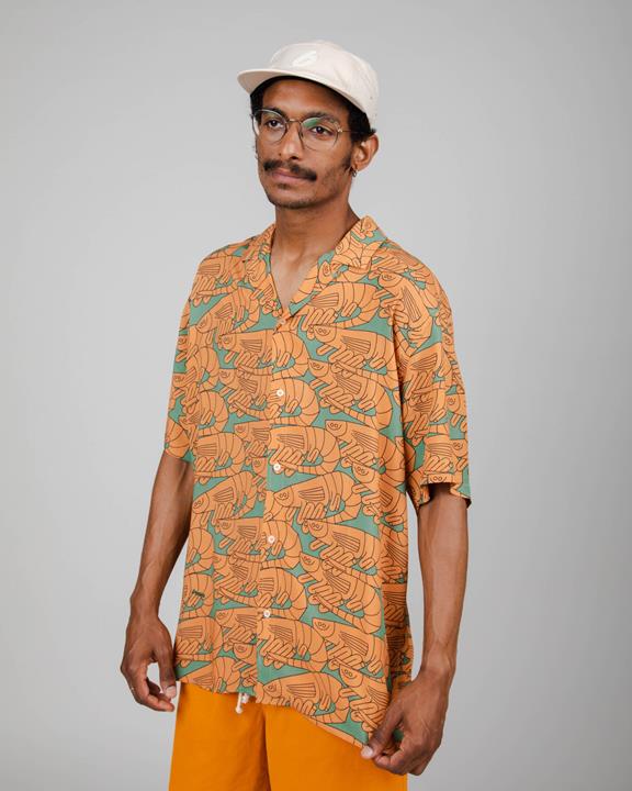 Shirt Gamba Faes Aloha Morera & Orange 1