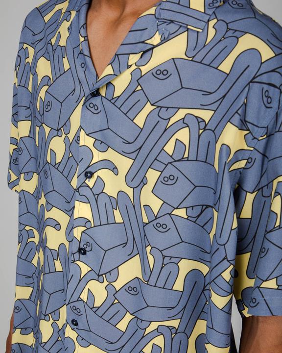 Overhemd Saltapraos Faes Aloha Citroen & Blauw 5