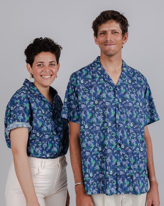 Shirt Aloha Jurassic Park Isla Nublar Blue 1
