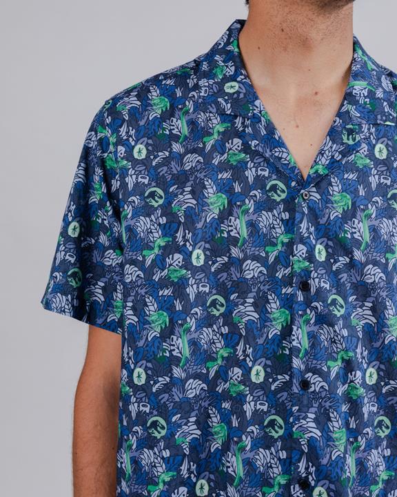 Shirt Aloha Jurassic Park Isla Nublar Blue 3
