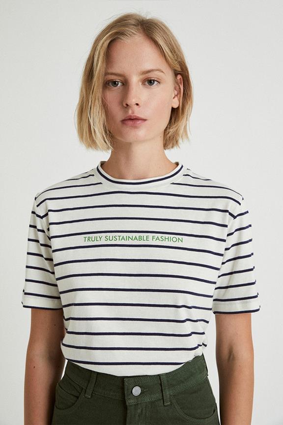 T-Shirt truly Sustainable Fashion Gestreept 2