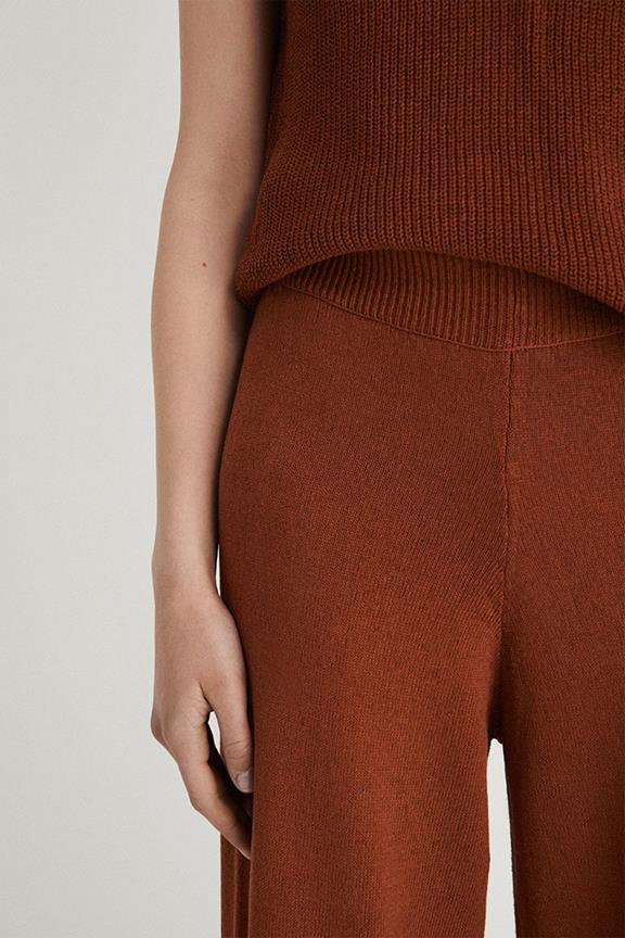 Trousers Knitted Terracotta 2