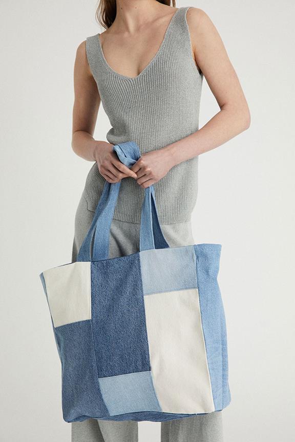 Shopping Bag Upcycled Blue 2