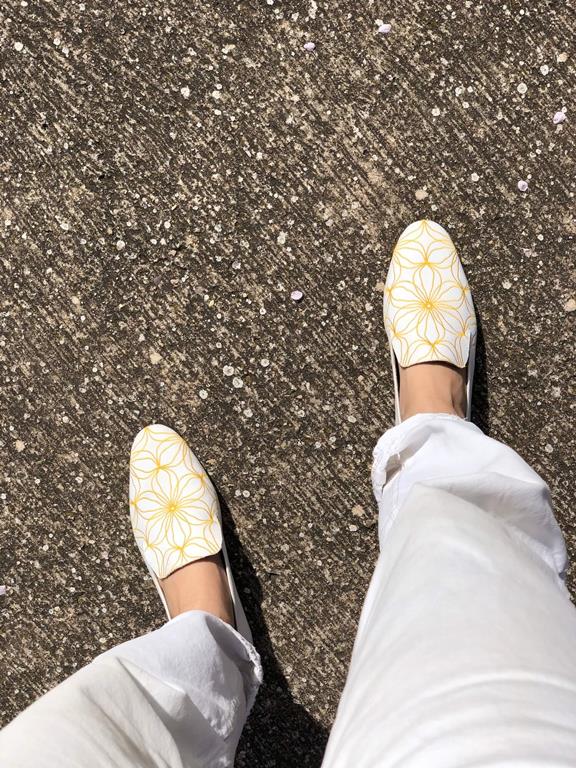 Loafers Flowers Yellow & White 2