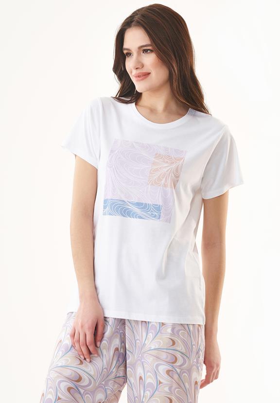 T-Shirt With Print White 3