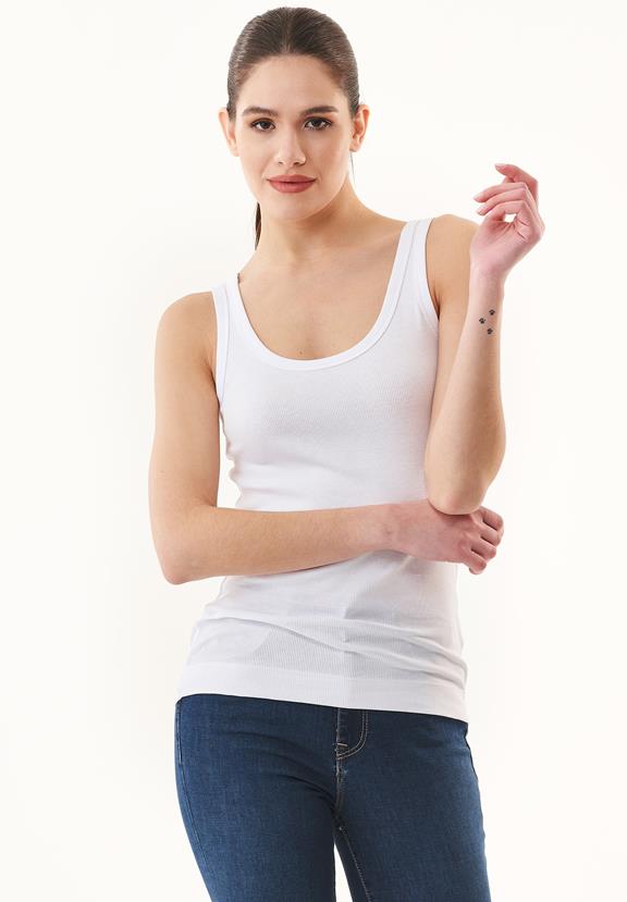 Tank Top Rib White via Shop Like You Give a Damn