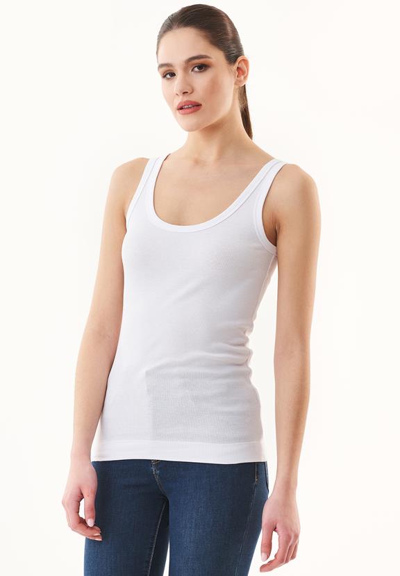 Tank Top Rib White from Shop Like You Give a Damn