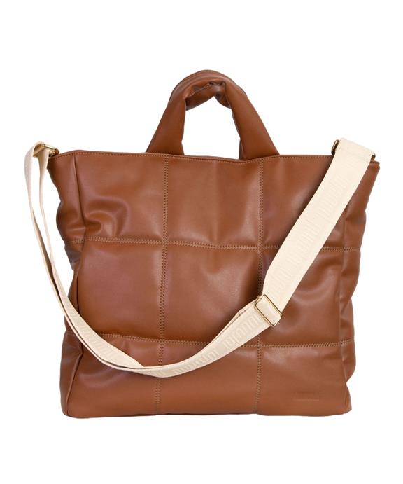 Handbag Quilted Linn Caramel Brown 6
