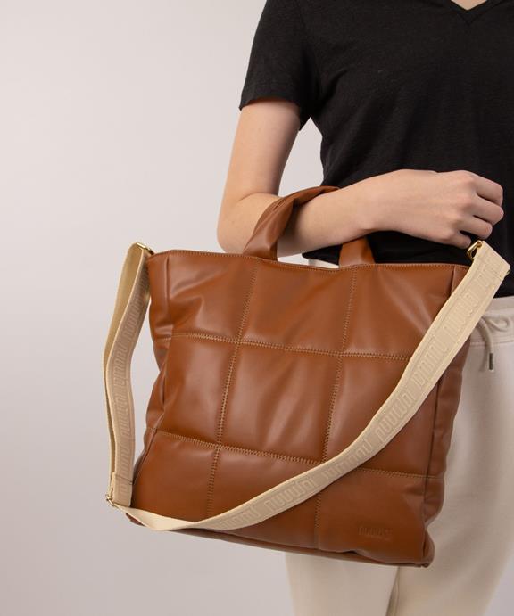 Handbag Quilted Linn Caramel Brown 7