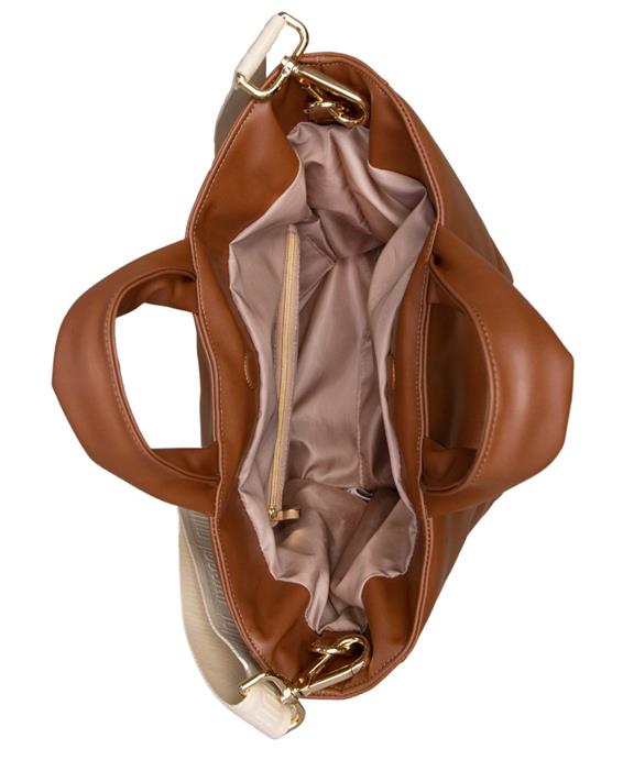 Handbag Quilted Linn Caramel Brown 12