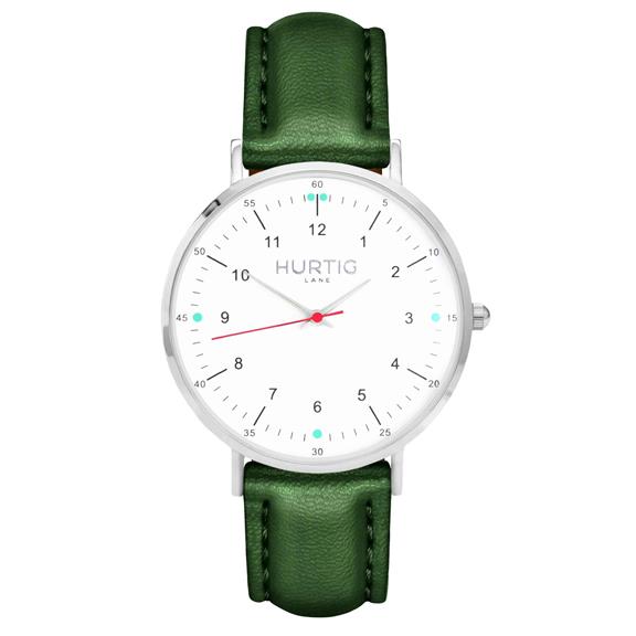 Horloge Moderno Zilver, Wit & Groen van Shop Like You Give a Damn