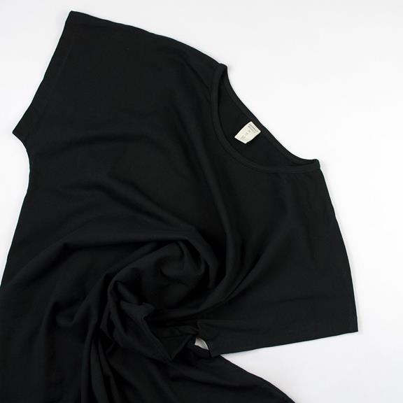 T-Shirt Dress Loose Black 5