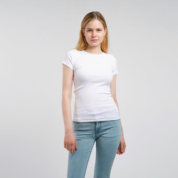 T-Shirt Ribbed White 1