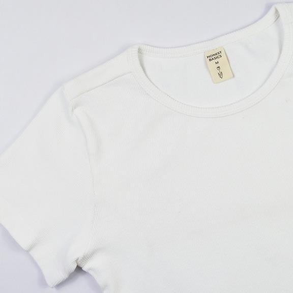 T-Shirt Ribbed White 4