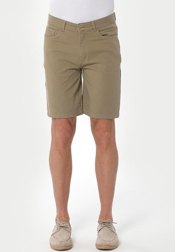Shorts Five Pocket Olivgrün 1