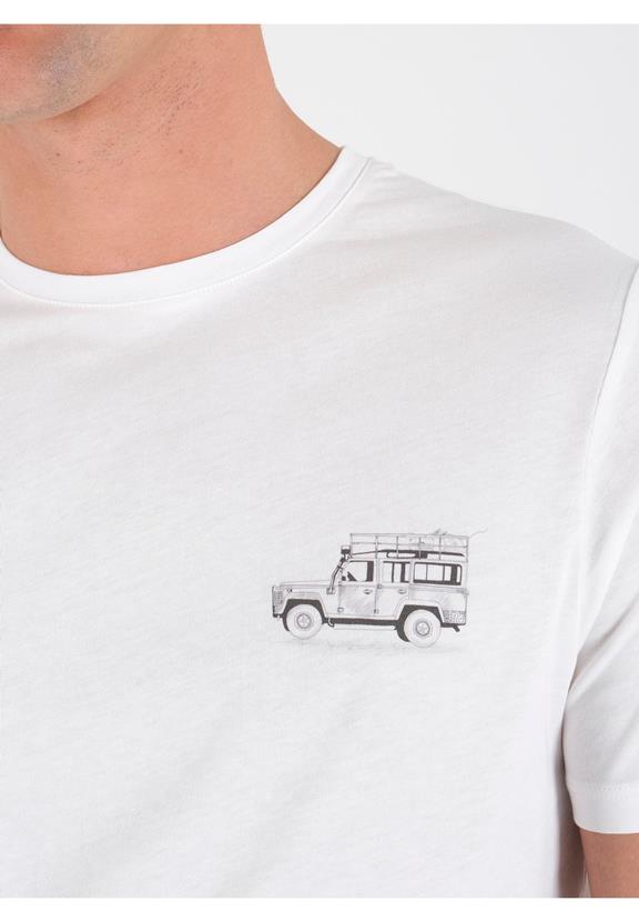 T-Shirt With Wagon Print Off White from Shop Like You Give a Damn