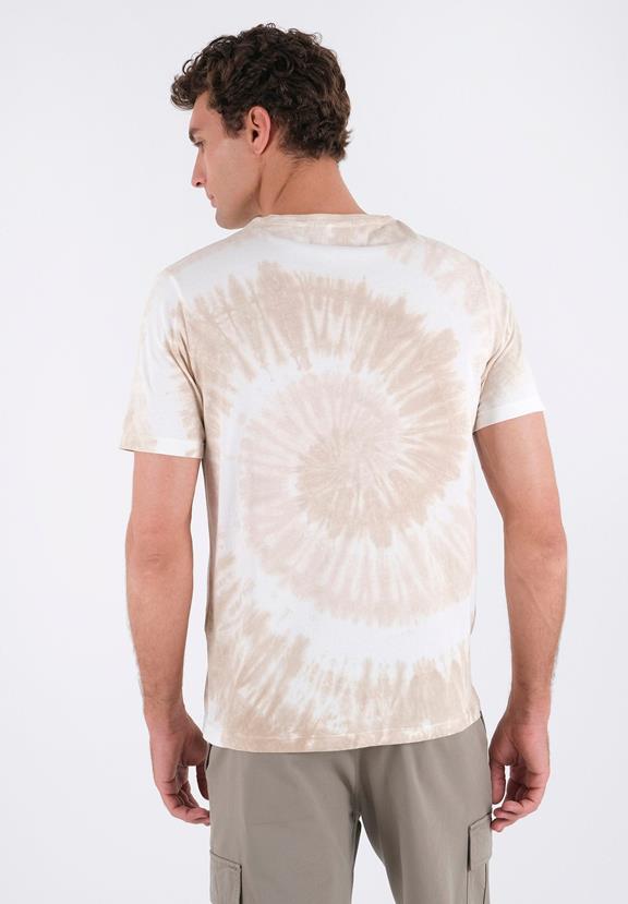 T-Shirt Mit Tie-Dye Effekt Feder Grau 4
