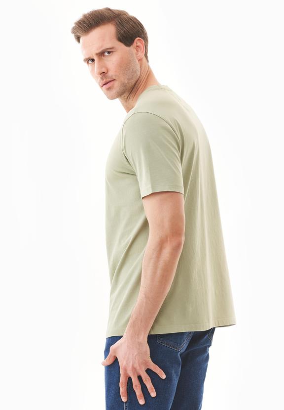 T-Shirt Donker Wit Moerbei Bladeren Groen 3