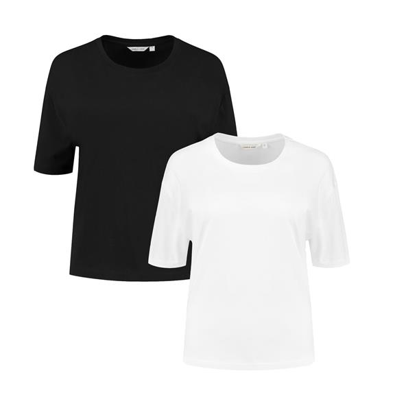 T-Shirt Set Schwarz & Weiß 1
