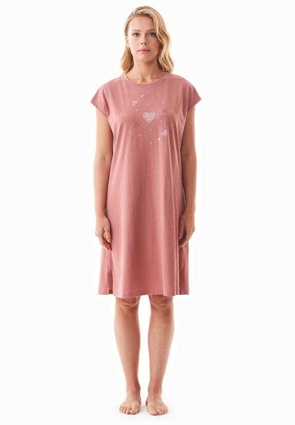 Night Gown With Print Danveer Clay Red 2