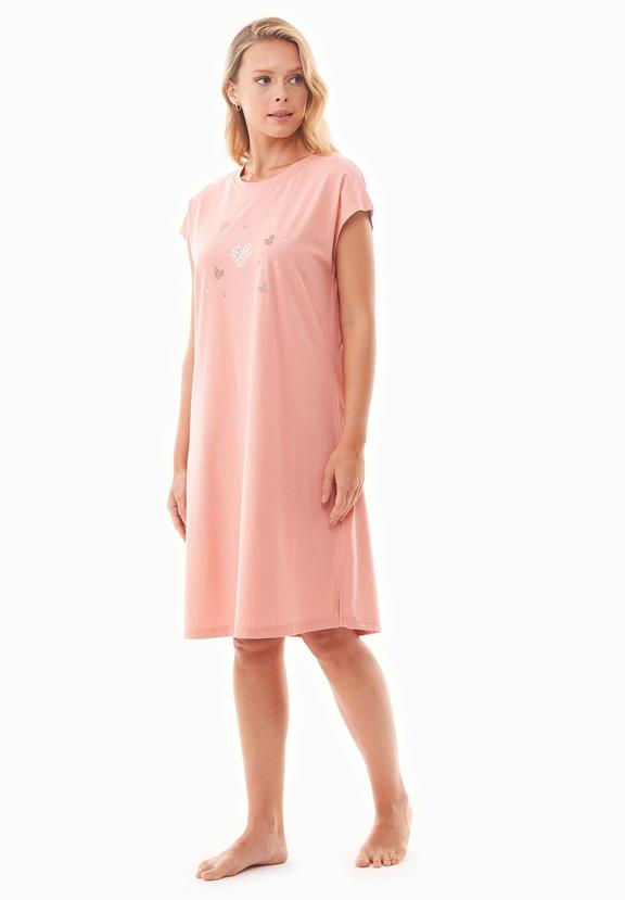 Night Gown With Print Danveer Pink 3