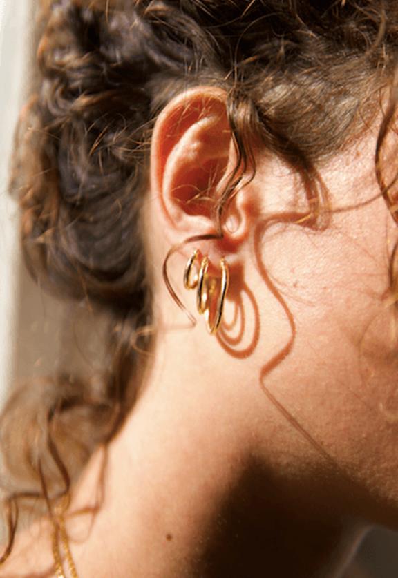 Earrings The Base Hoop Medium 18k Gold Plated Gold Vermeil 4