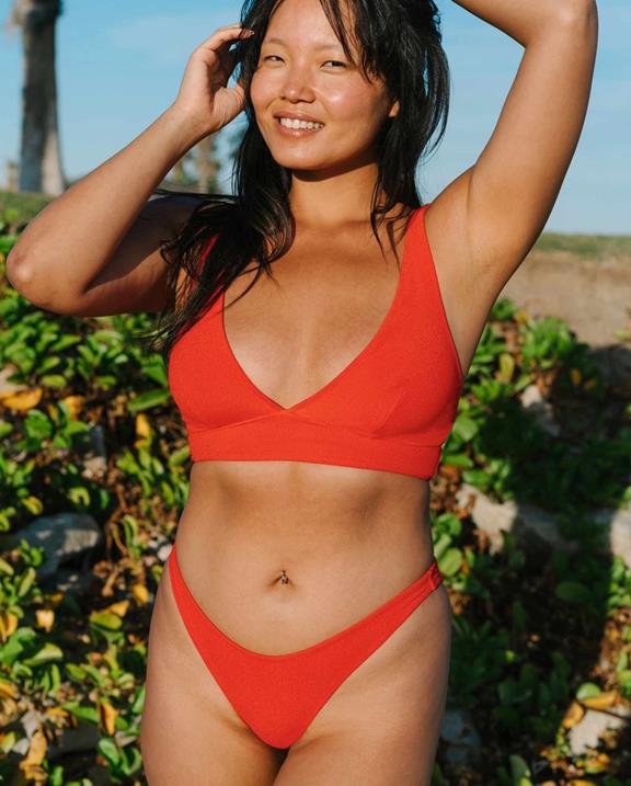 Bikini Top Plunge Papaya Red 7