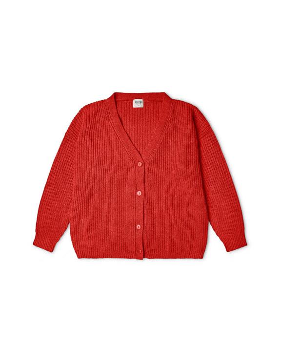 Knit Cardigan Essential Poppy Red 2