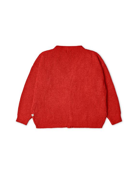 Knit Cardigan Essential Poppy Red 3