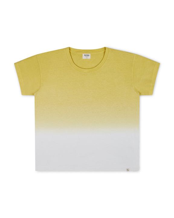 T-Shirt Essential Dip Dye Geel 2