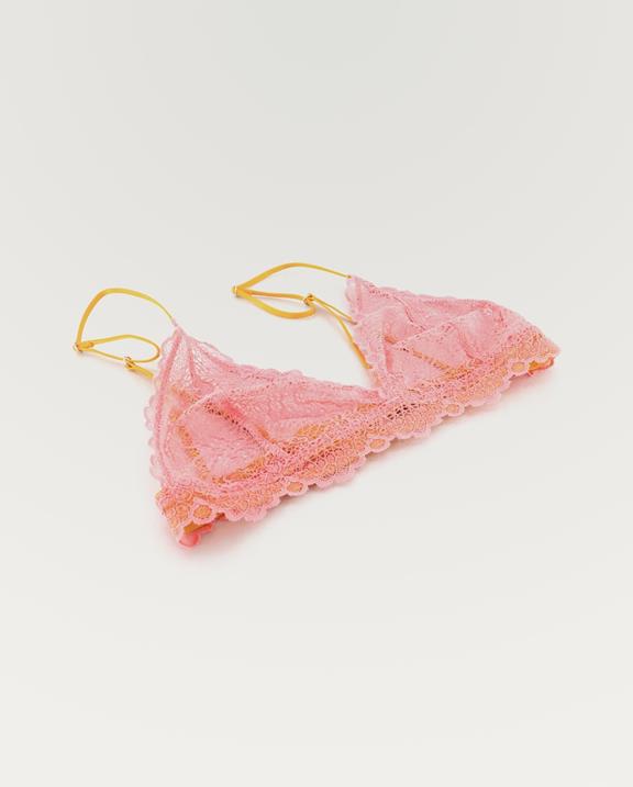 Bralette Triangle Kahlo Coral Pink 6