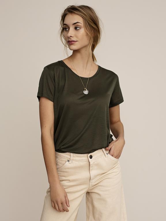 T-Shirt Poplar Olive Green from Shop Like You Give a Damn