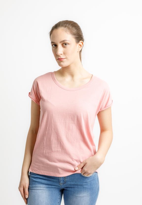 T-Shirt Loose Rounder Slub Canyon Pink 1